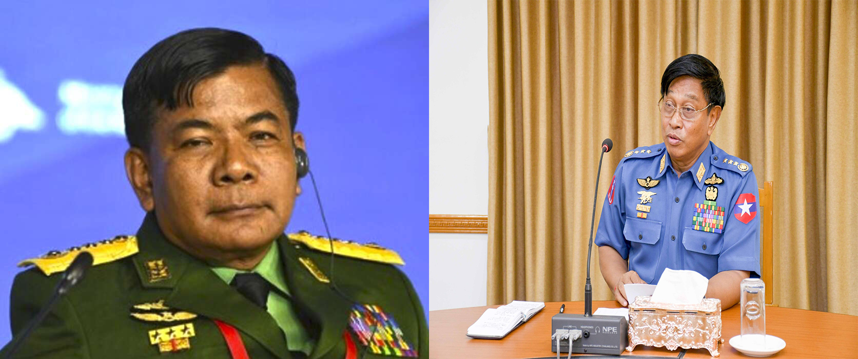 General Tin Aung San and General Maung Maung Aye transferred