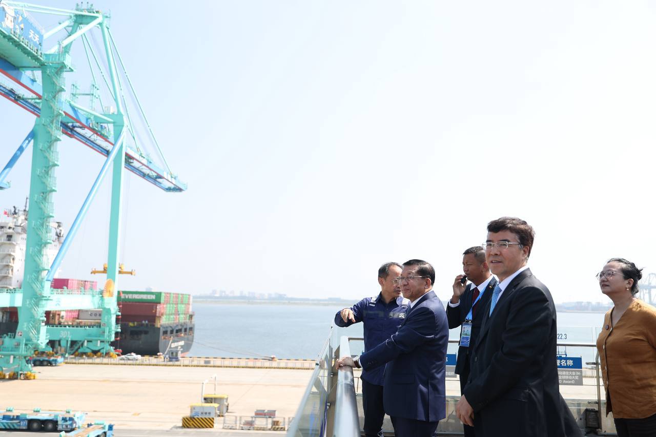 တီယန်ကျင်းဆိပ်ကမ်းကို ကော်မရှင်ဥက္ကဋ္ဌ သွားရောက်လေ့လာ