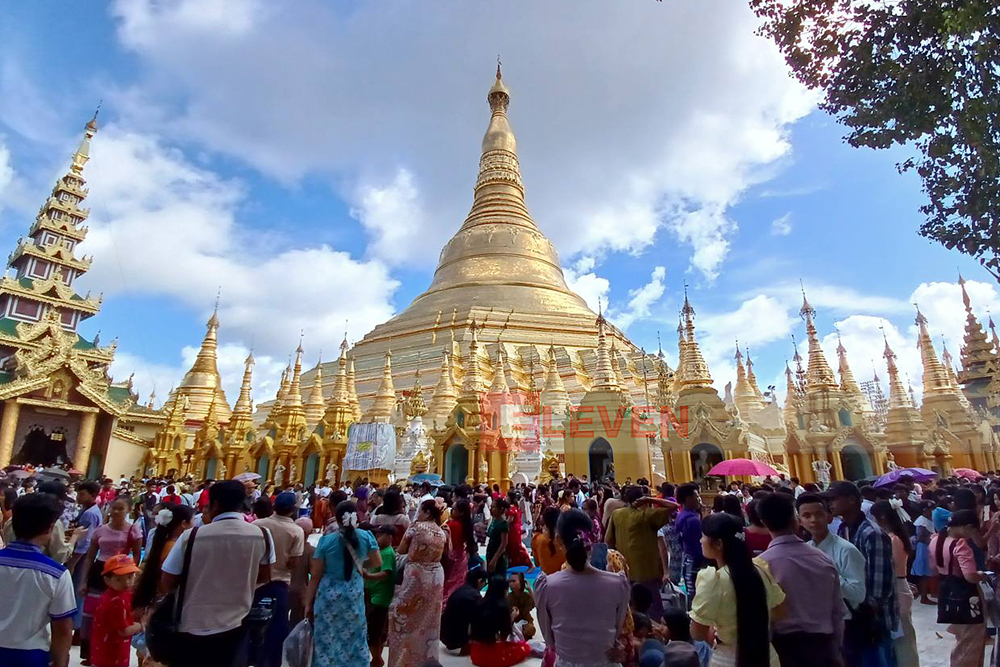  အဘိဓမ္မာအခါတော်နေ့ ရွှေတိဂုံဘုရား မြင်ကွင်း