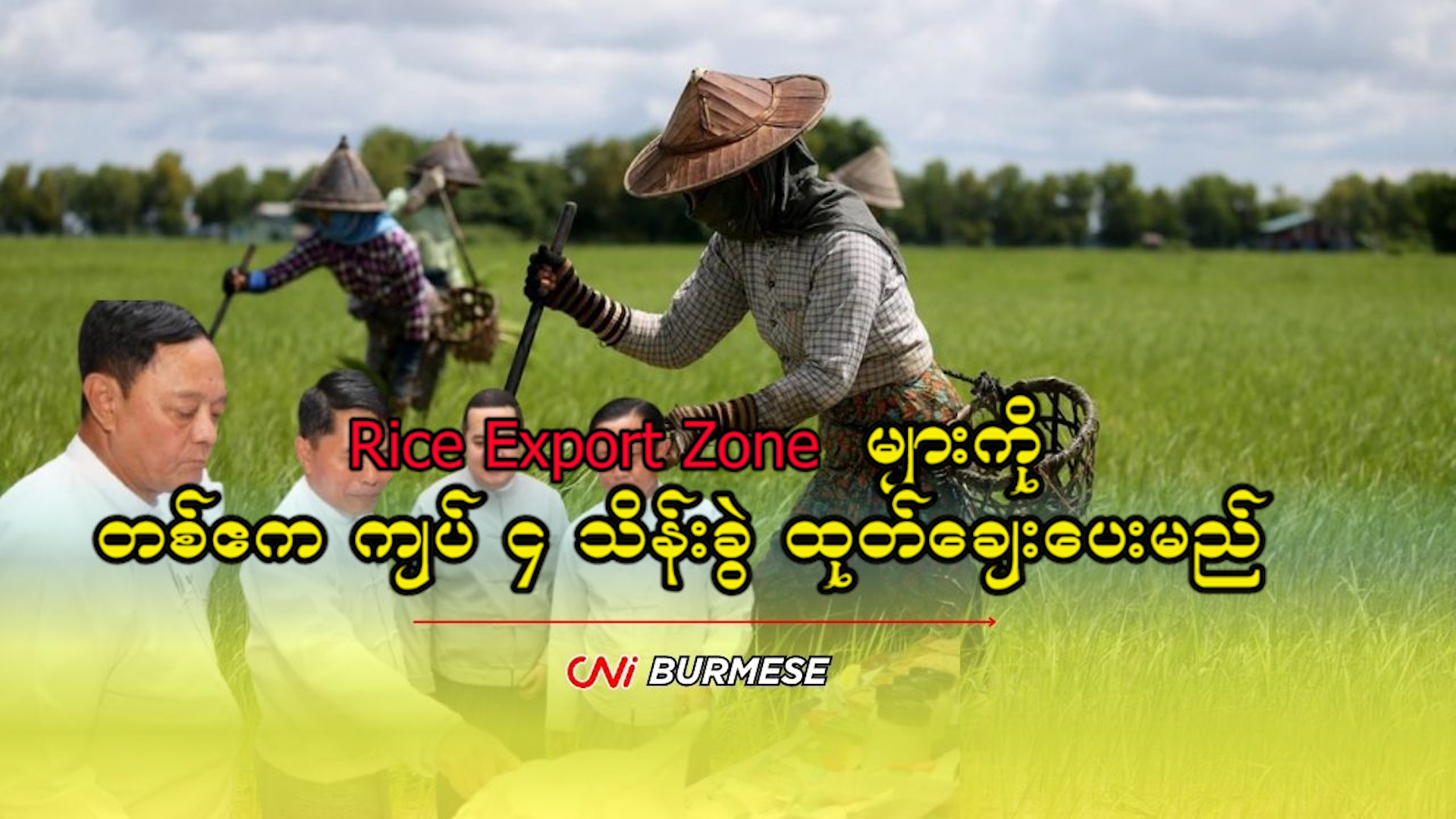 Rice Export Zone များကို တစ်ဧက ကျပ် ၄ သိန်းခွဲ ထုတ်ချေးပေးမည်