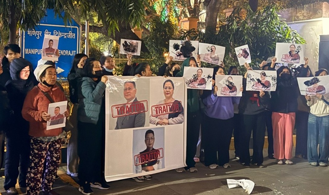 မဏိပူရအစိုးရအဖွဲ့တွင် ကူကီး-ဇိုလူမျိုးပါနေ၍ ဆန္ဒပြ