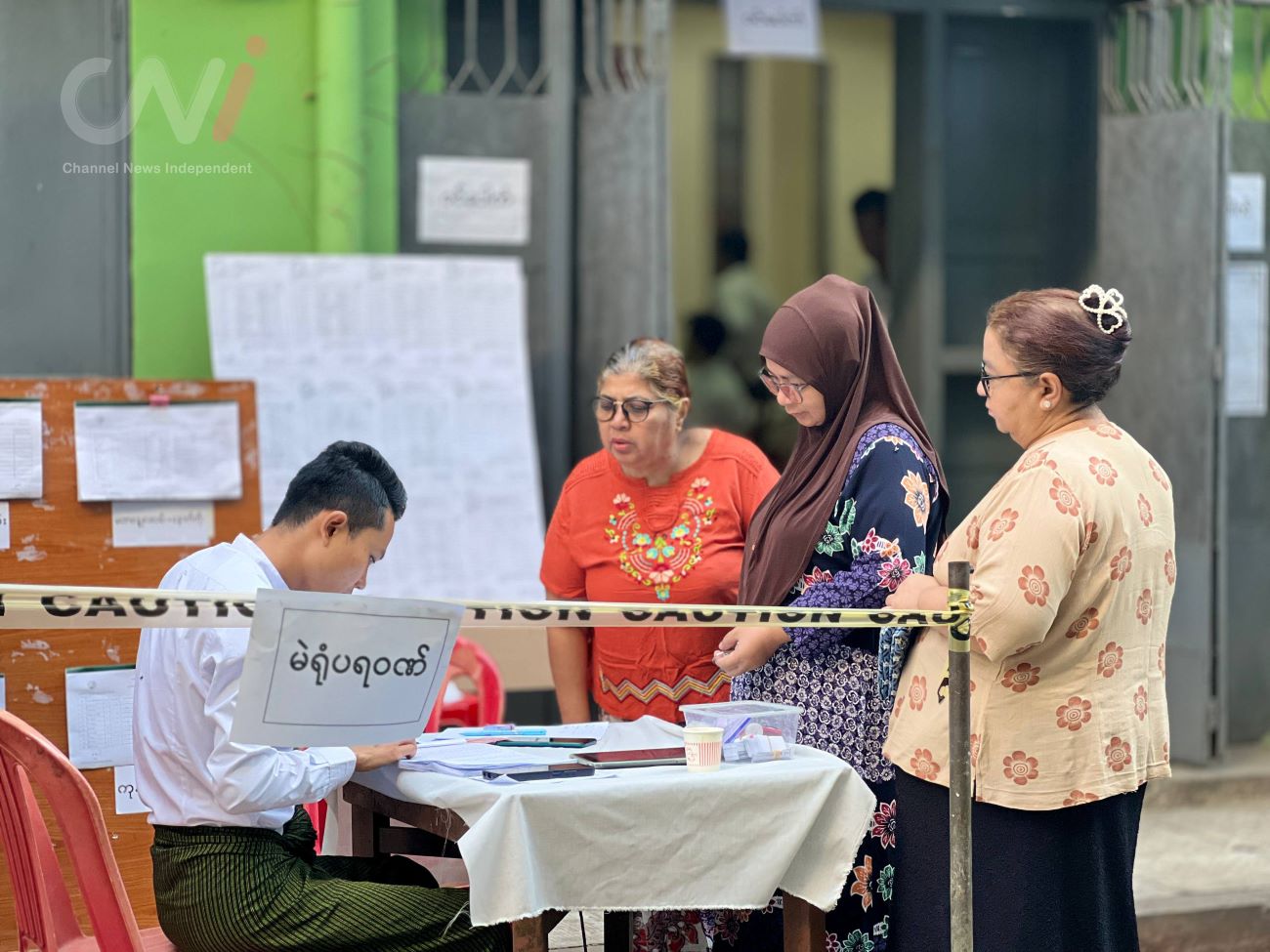 ပန်းဘဲတန်းမြို့နယ် ၉ ရပ်ကွက် မဲရုံ ၁ မှာ ၁၀၀ ကျော် မဲပေး