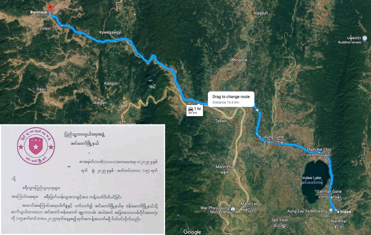 Indaw–Banmauk Road Closed by Indaw PDF