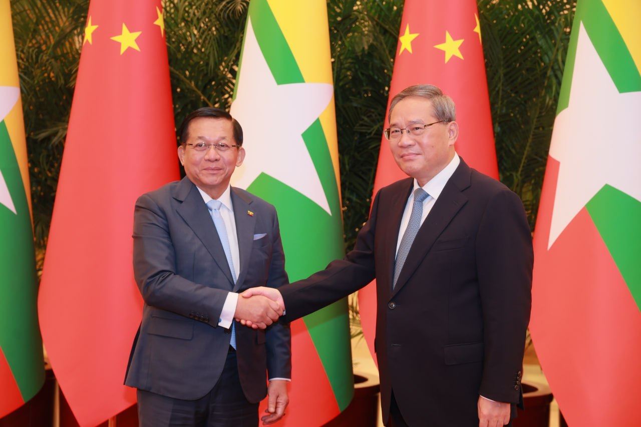 Li Qiang Says Myanmar Will Progress Under U Min Aung Hlaing's Leadership